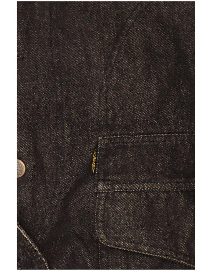 Casaco jeans masculino Trussardi Reino Unido 40 grande algodão azul marinho