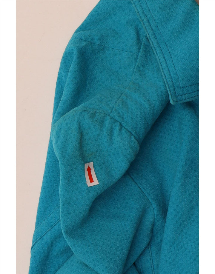 Jaqueta blazer feminina Karen Millen com 2 botões Reino Unido 14 algodão azul médio
