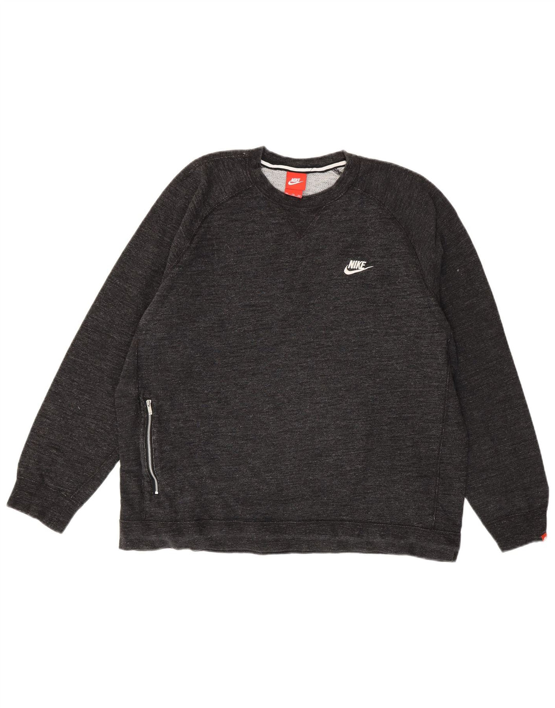 Moletom masculino Nike Jumper 2XL cinza manchado de algodão