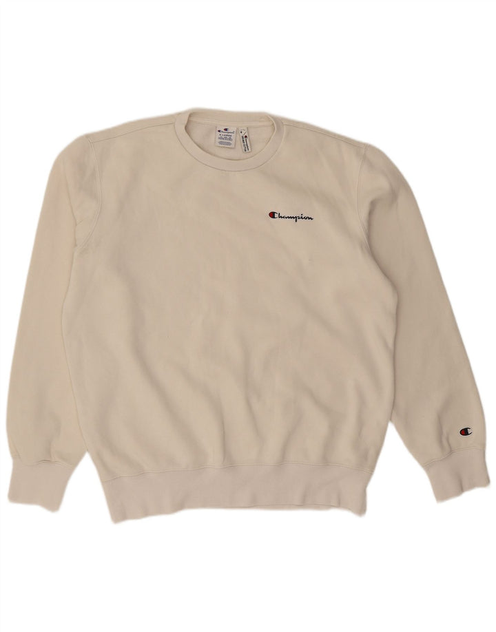 Campeão Mens Moletom Jumper XL Off White Algodão
