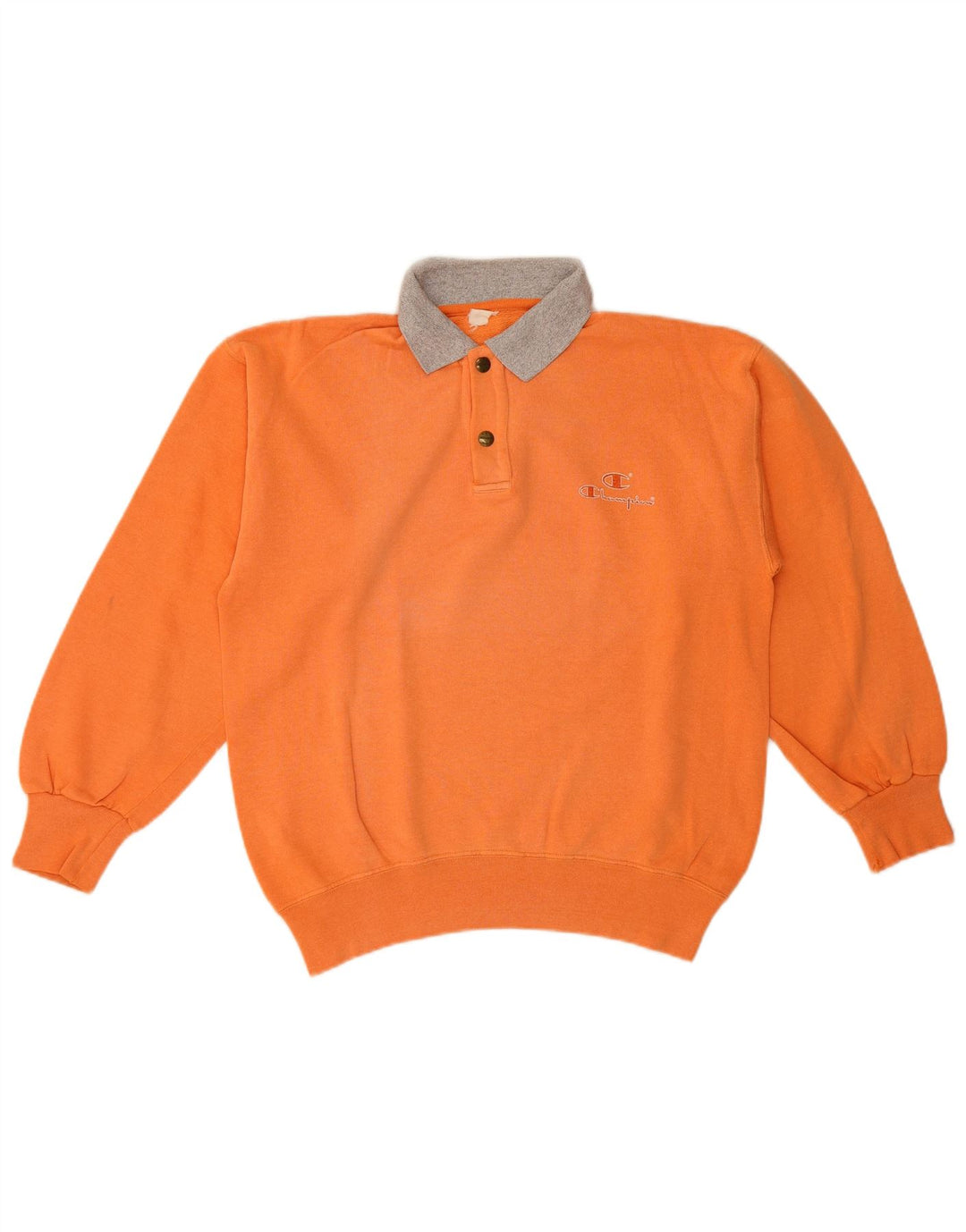 Champion masculino polo pescoço moletom jumper médio laranja