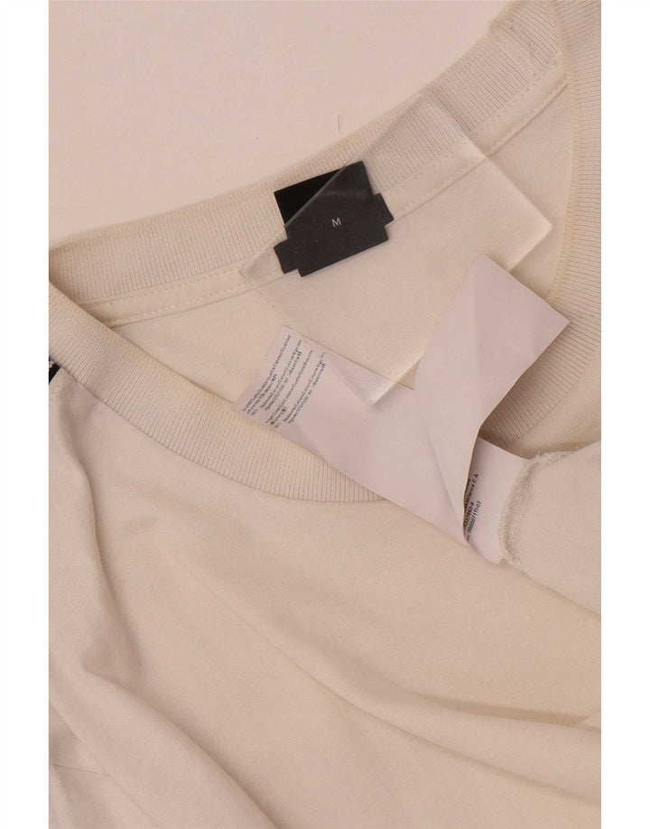 Camiseta gráfica masculina Hugo Boss Top médio branco algodão colorblock