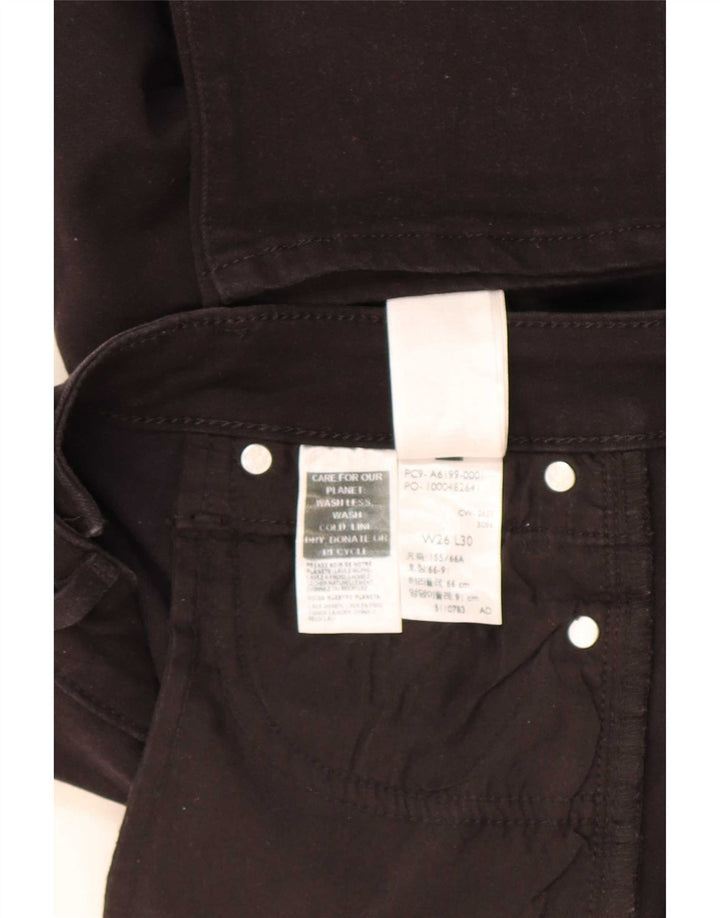Calça jeans feminina Levi's 712 Slim W26 L30 algodão preto