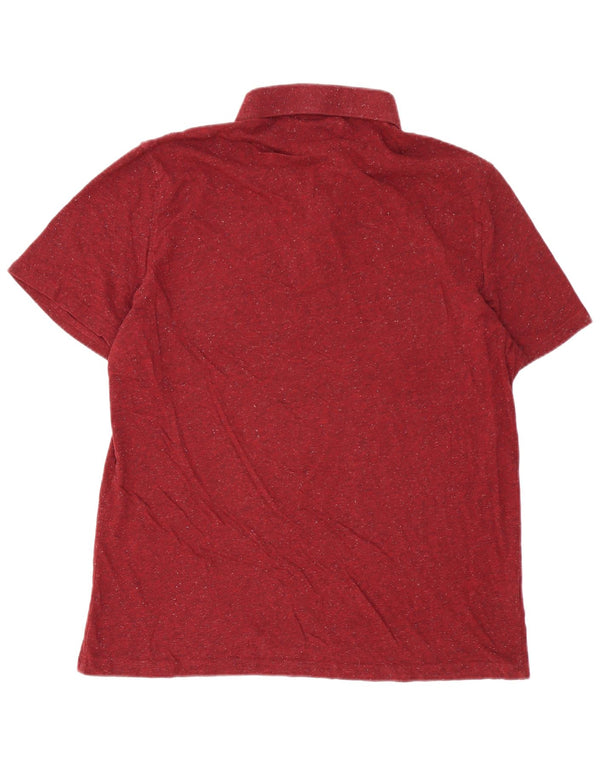 Camisa polo masculina Heritage Slim Fit 2XL algodão manchado Borgonha