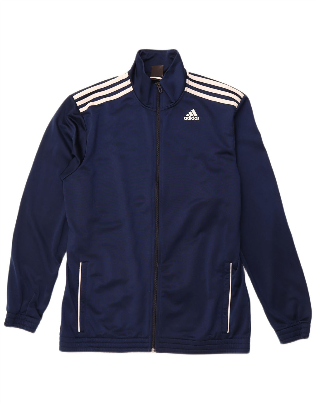 ADIDAS Mens Tracksuit Top Jacket UK 44/46 Grande Azul Marinho Poliéster