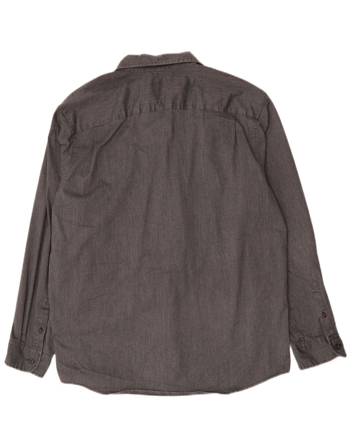 Camisa masculina grande e alta WRANGLER XL cinza poliéster