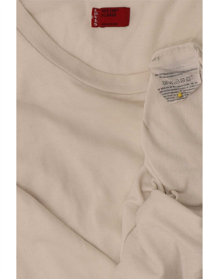 Top masculino Levi's manga comprida XL algodão branco