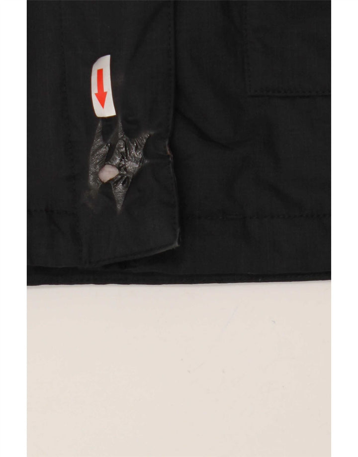 Jaqueta corta-vento feminina Roxy com capuz Slim Fit Reino Unido 14 poliéster preto médio