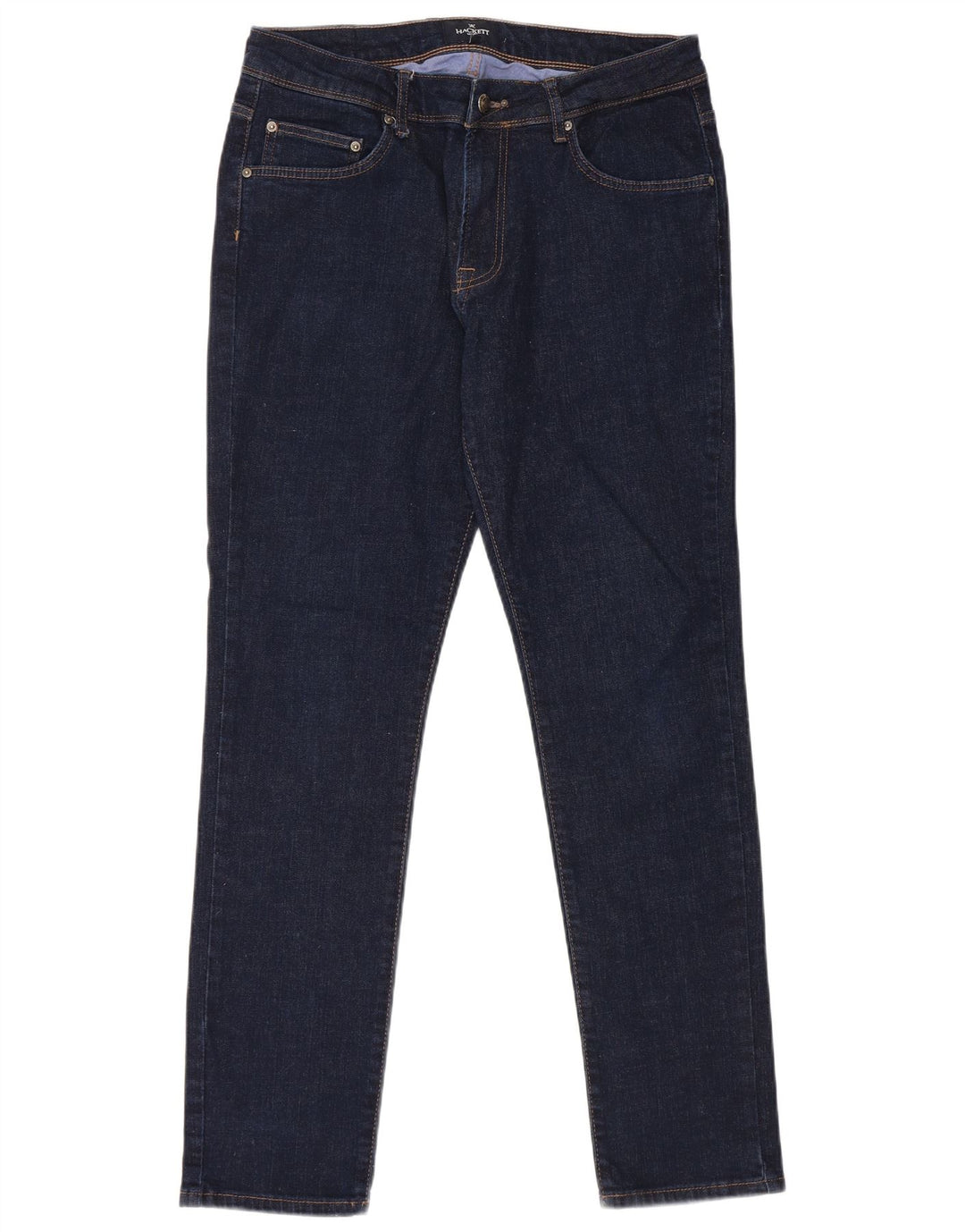 Hackett Mens Jeans Slim W34 L31 Azul Marinho Algodão