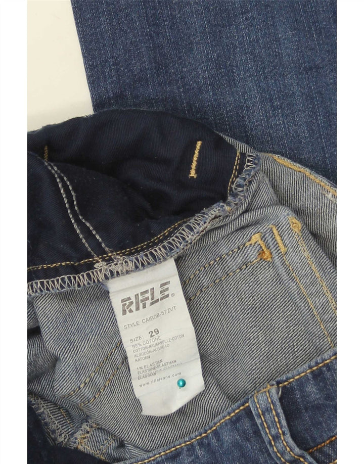 Rifle feminino slim jeans W29 L33 algodão azul