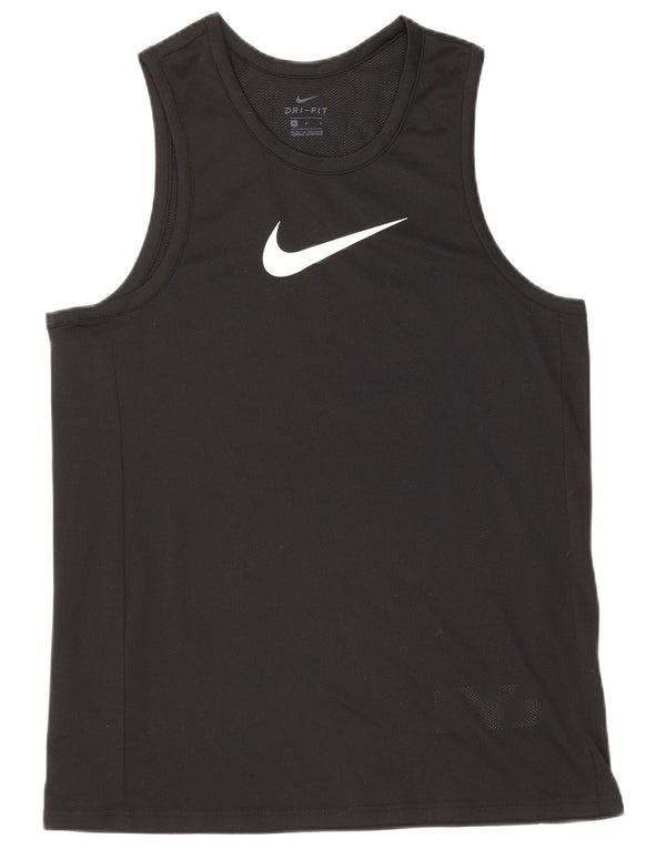 Colete gráfico Nike masculino Dri Fit Top médio preto poliéster