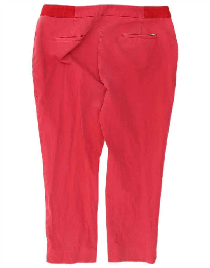 Calça feminina Marks & Spencer Per Una Capri Reino Unido 16 grande W36 L23 vermelha