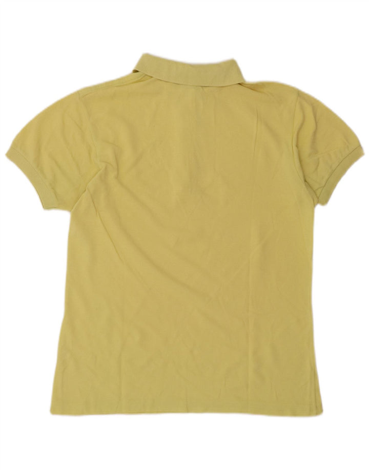 Camisa polo feminina Lacoste tamanho 40 algodão amarelo médio