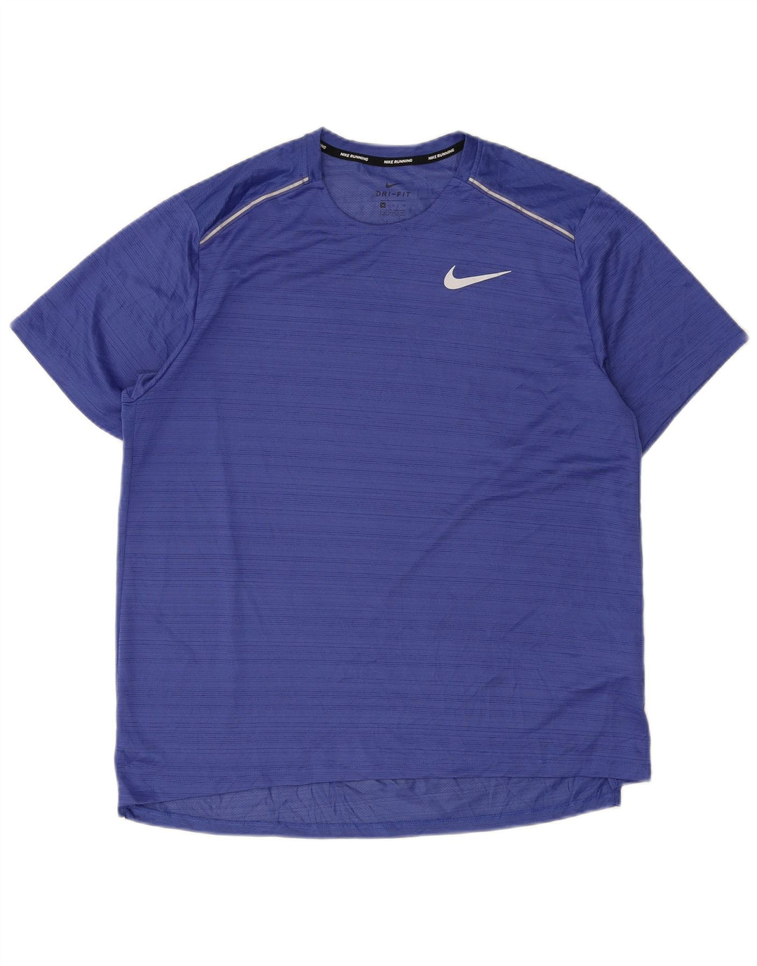 Camiseta masculina Nike Dri Fit Top XL poliéster listrado azul