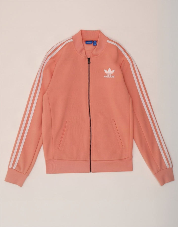 Adidas feminino gráfico oversized agasalho top jaqueta reino unido 8 pequeno rosa