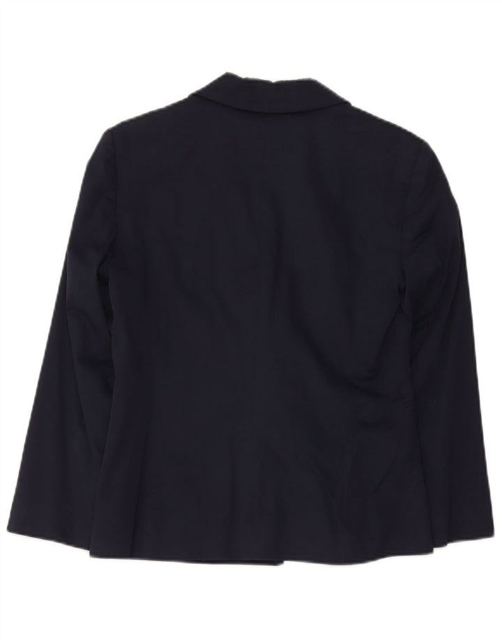 Jaqueta blazer feminina de 1 botão Max & Co. Reino Unido 8 pequena algodão azul marinho