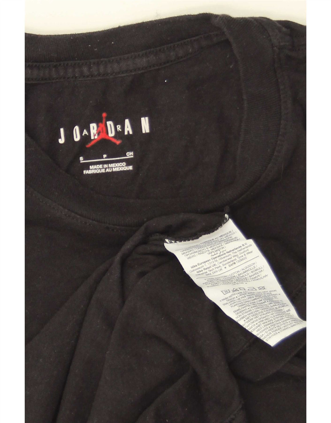 Jordan Camiseta masculina gráfica top pequeno algodão preto
