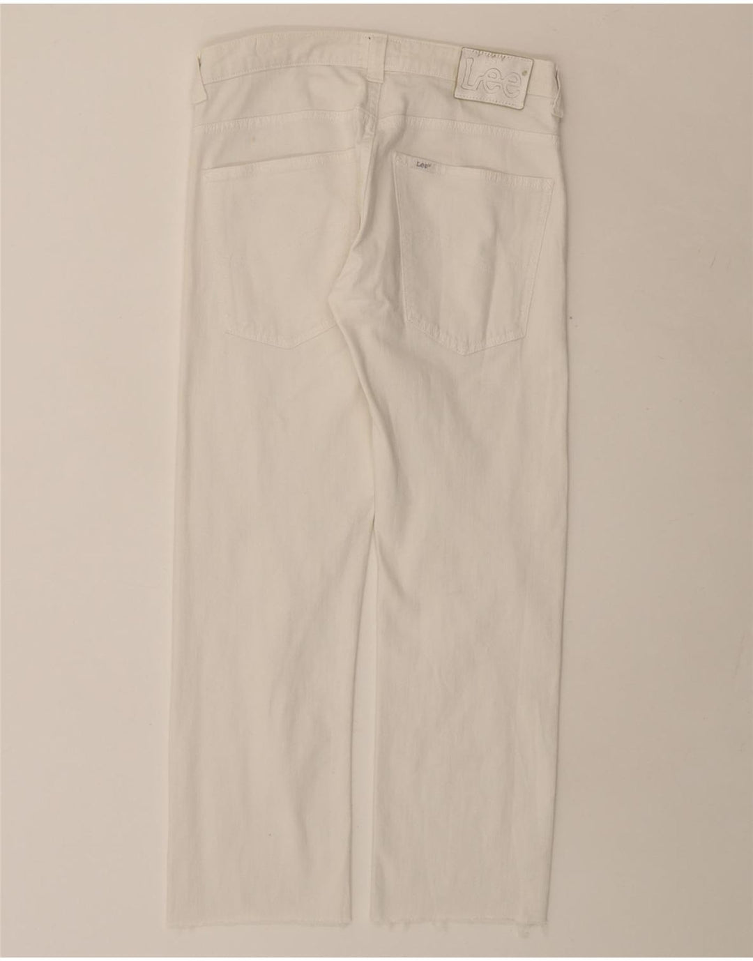 Calça jeans feminina LEE Powell Slim W32 L27 algodão branco
