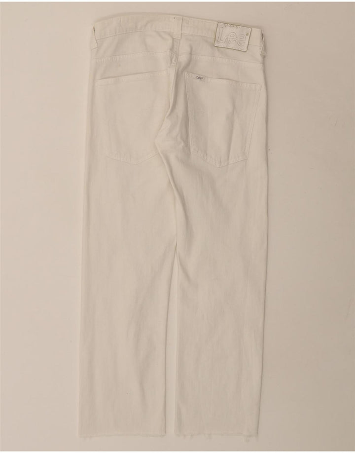 Calça jeans feminina LEE Powell Slim W32 L27 algodão branco