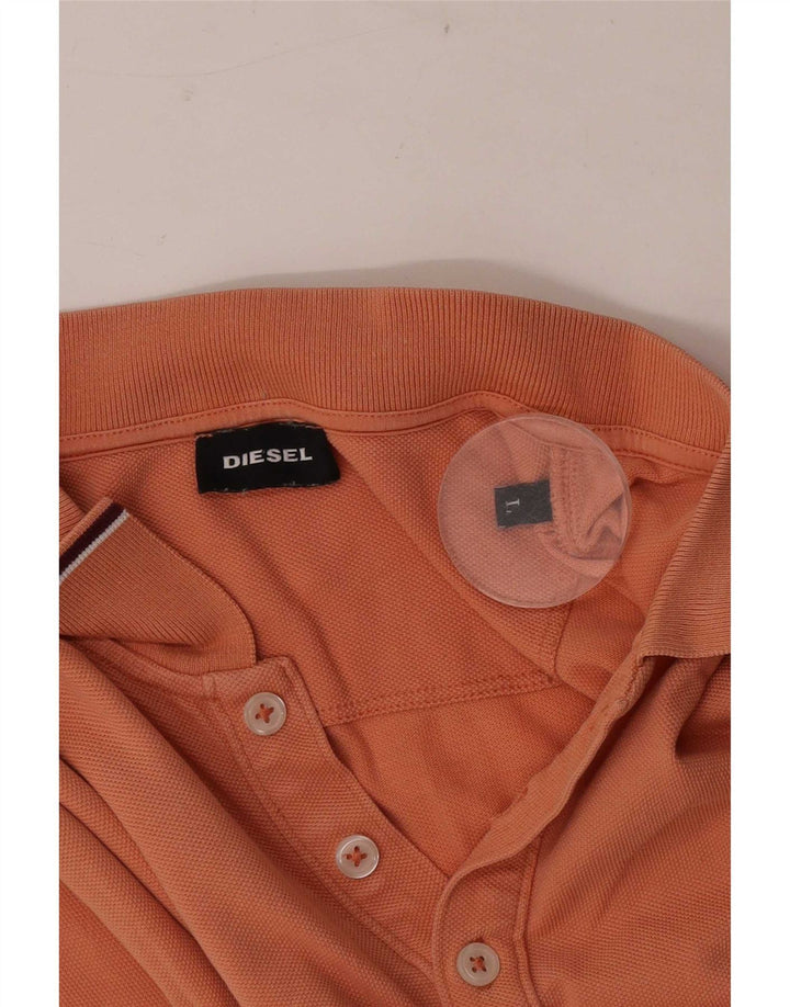 Camisa polo masculina diesel grande laranja