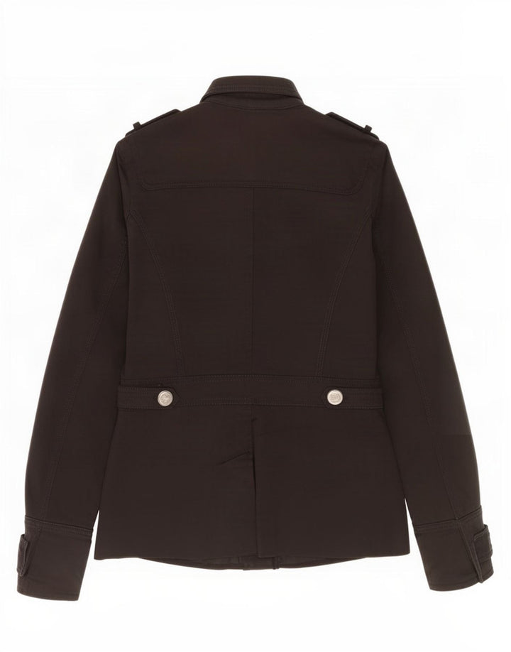 Jaqueta militar feminina Massimo Dutti UK 10 pequeno algodão preto