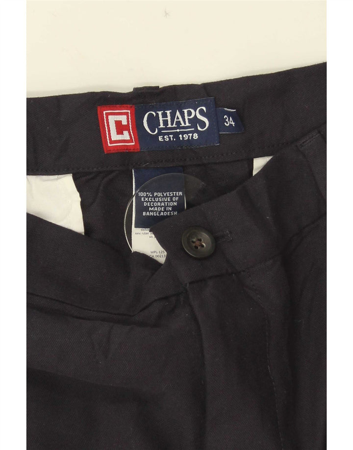 Shorts Chino Masculino Chaps W34 Grande Poliéster Preto