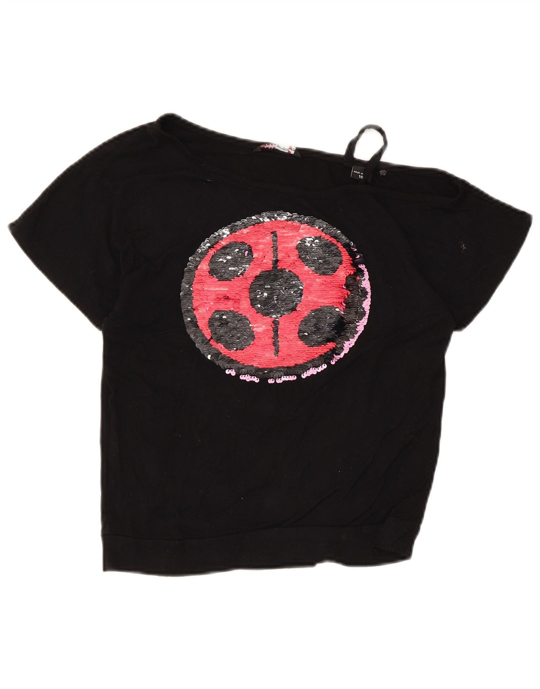 Guess Girls Top de um ombro 9-10 anos preto