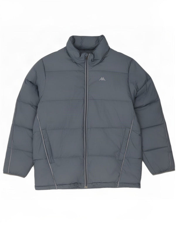 Jaqueta acolchoada masculina Kappa UK 40 grande azul poliamida