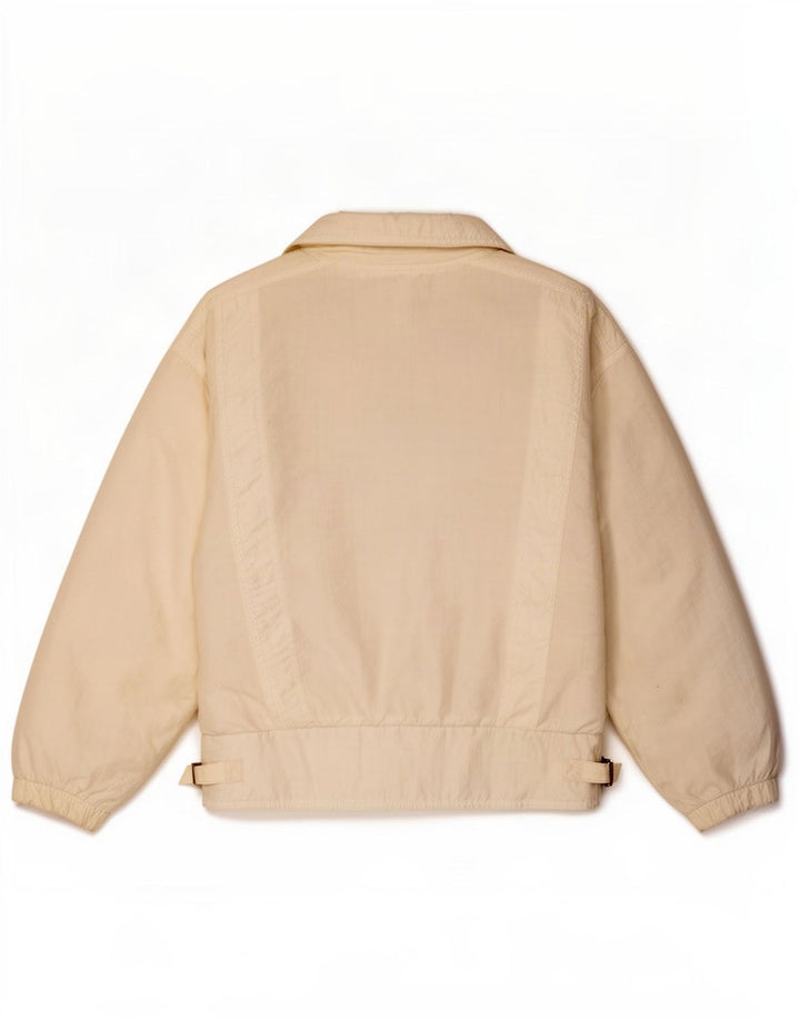 Jaqueta bomber feminina vintage UK 14 grande branca