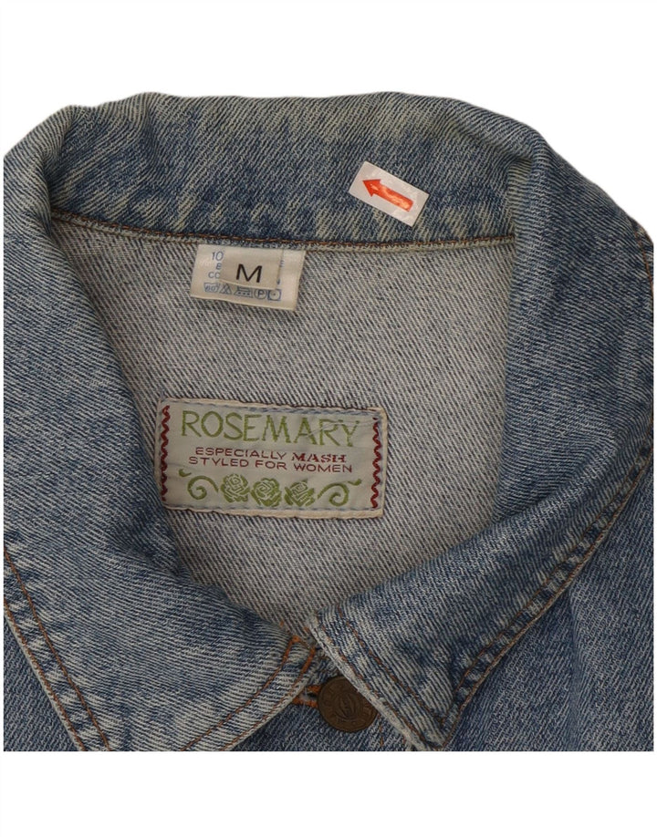 Jaqueta jeans feminina ROSEMARY UK 14 algodão azul médio