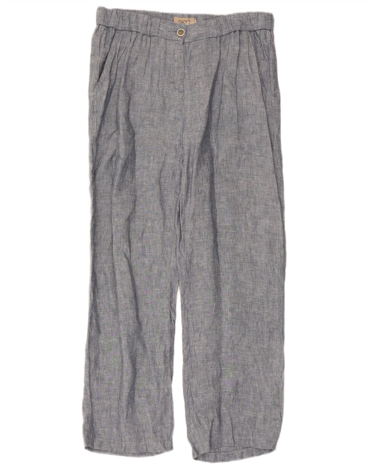 Calça chino feminina DACK'S com perna larga e pegged, pequena W30 L27 azul