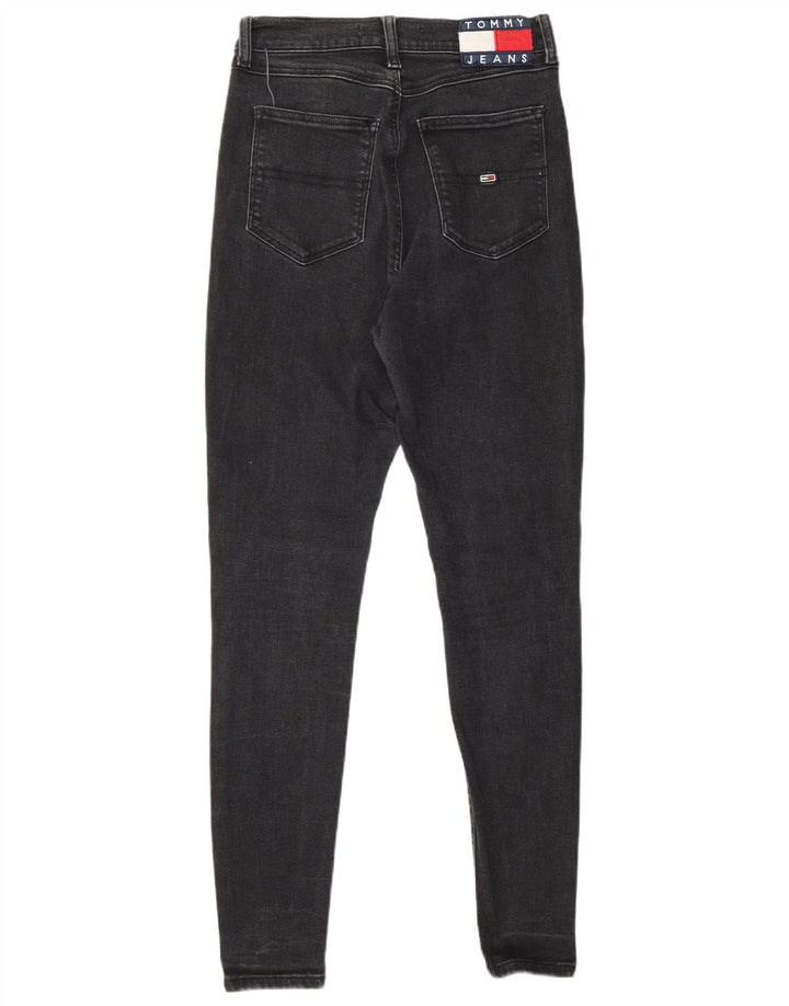 Jeans skinny feminino TOMMY HILFIGER W28 L30 algodão preto