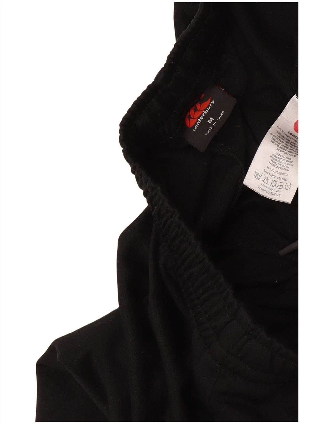 Calça de treino masculina Canterbury com estampa gráfica preta média de poliéster