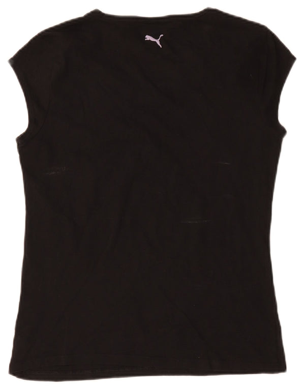 Puma Camiseta Feminina Graphic Top UK 14 Grande Preto
