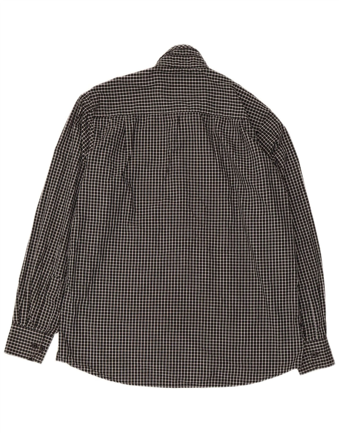 Camisa masculina Pierre Cardin Regular Fit grande xadrez preta