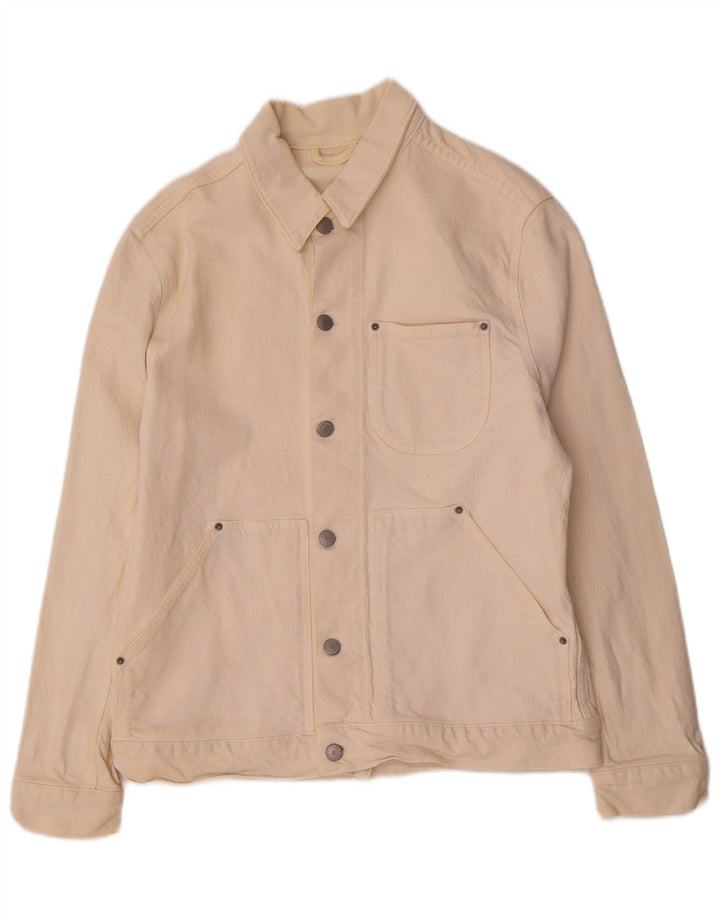 Jaqueta jeans masculina Zara Reino Unido 38 Lyocell bege médio