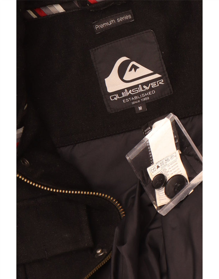 Jaqueta utilitária masculina Quiksilver UK 38 lã preta média