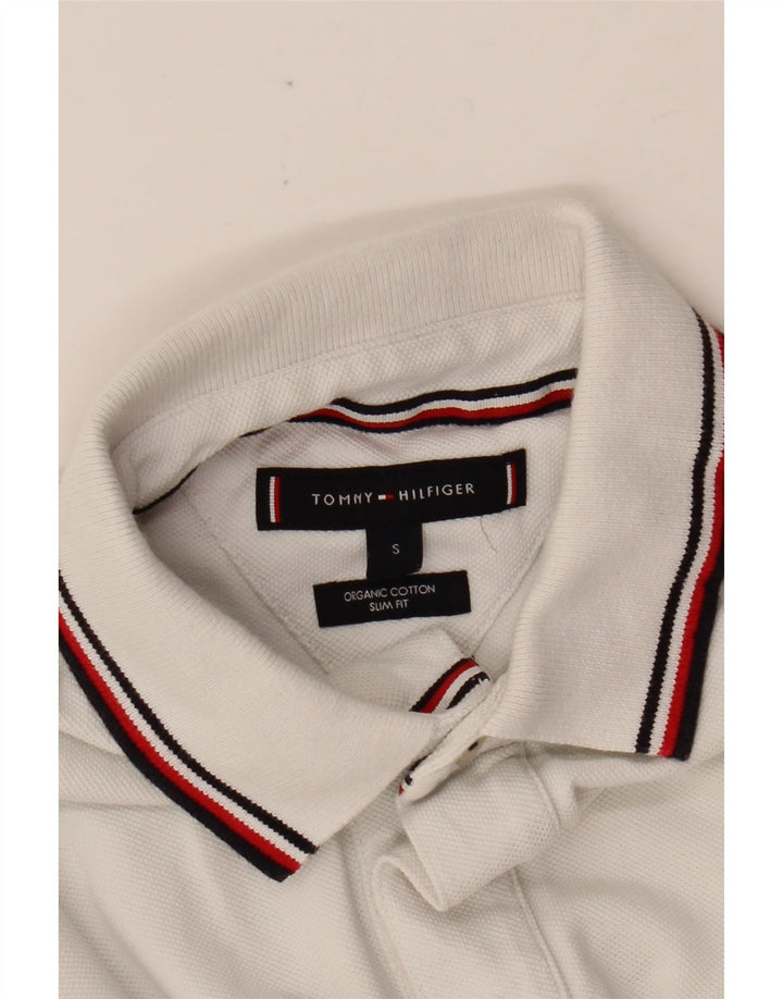 Camisa polo masculina TOMMY HILFIGER Slim Fit pequena branca