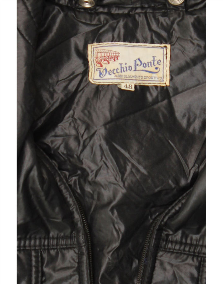 Jaqueta acolchoada feminina vintage IT 48 XL preta