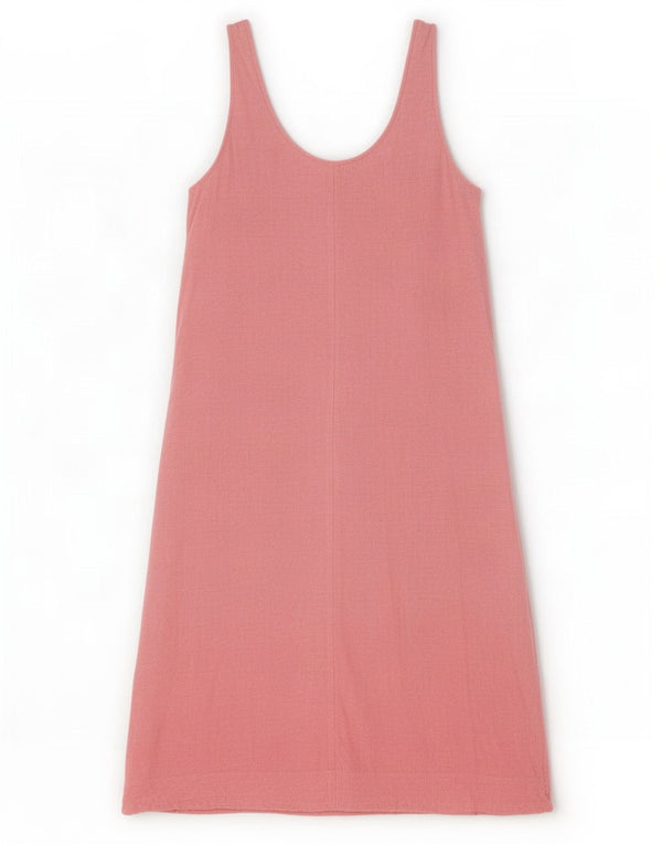 Vestido feminino Marks & Spencer sem mangas, Reino Unido 12 médio rosa manchado