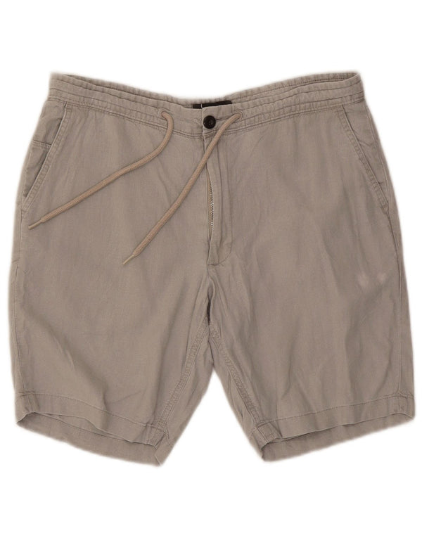 Shorts Chino Masculino Marks & Spencer Grande W34 Cinza Linho