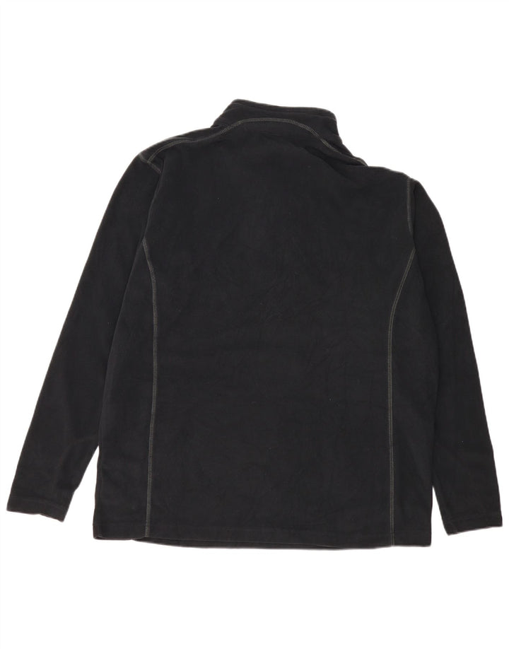 Suéter de lã Columbia masculino com zíper e gola XL preto poliéster