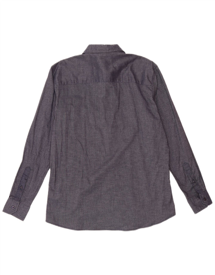 Camisa masculina AVIREX algodão azul médio