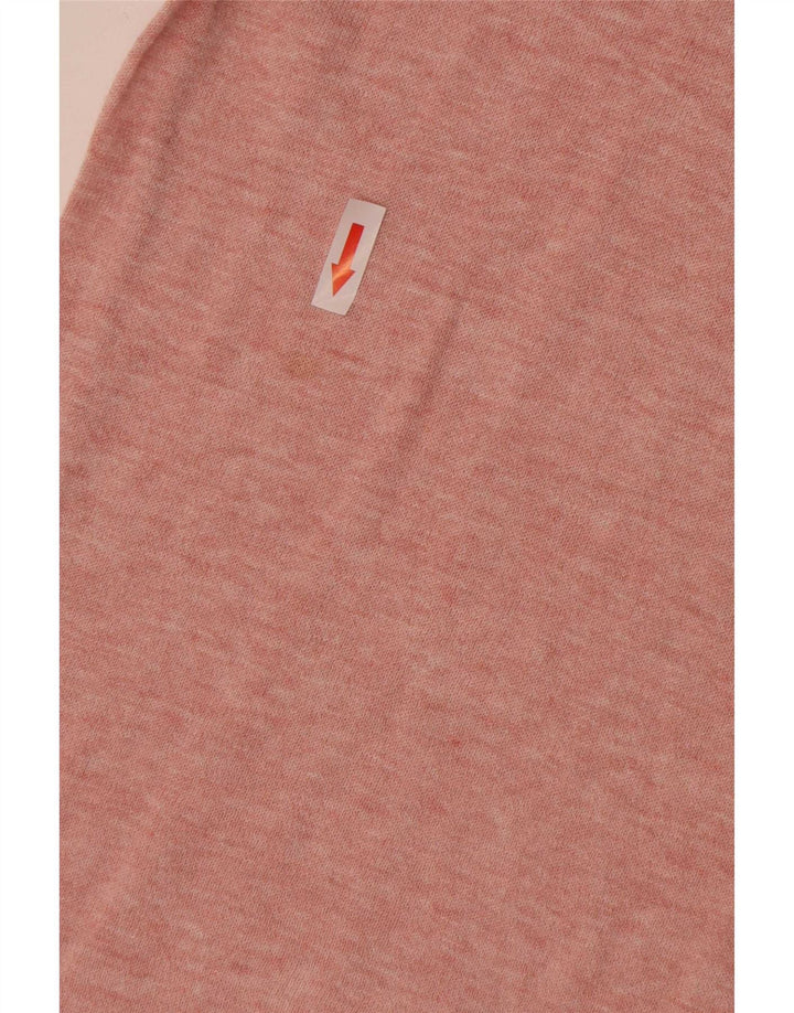 Camiseta masculina Zara Top médio poliéster manchado rosa