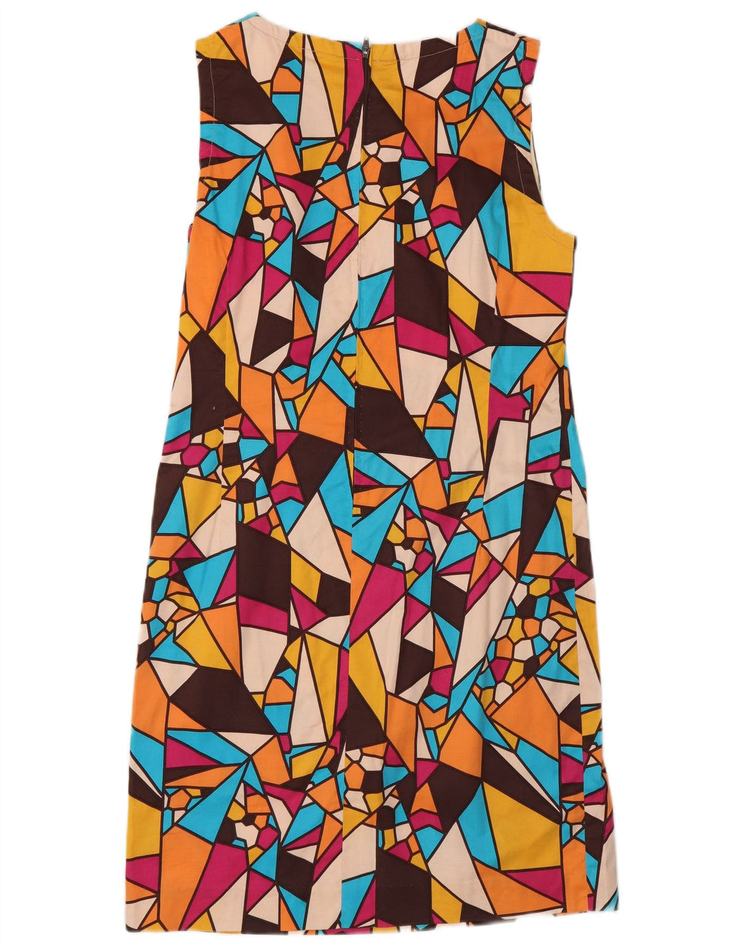 VINTAGE Womens Sheath Dress UK 12 Medium Multicoloured Geometric Vintage Vintage and Second-Hand Vintage from Messina Hembry 