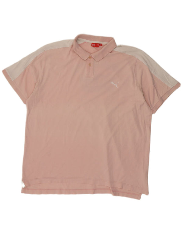 Camisa polo masculina Puma 2XL algodão colorblock rosa