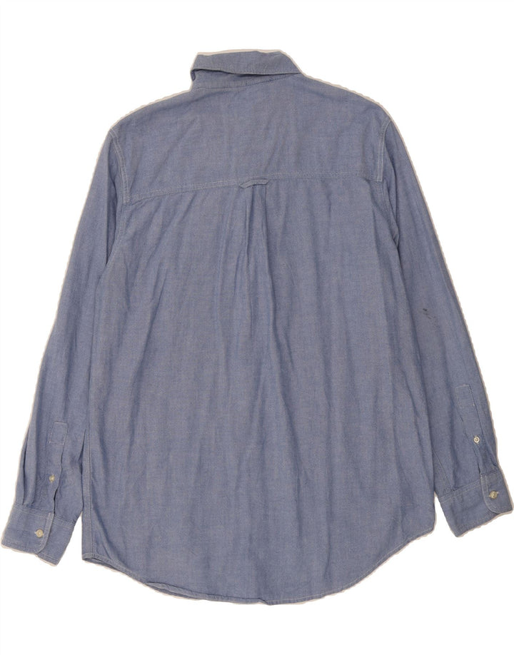 CHAPS Mens Shirt Medium Blue Cotton Vintage Chaps and Second-Hand Chaps from Messina Hembry 
