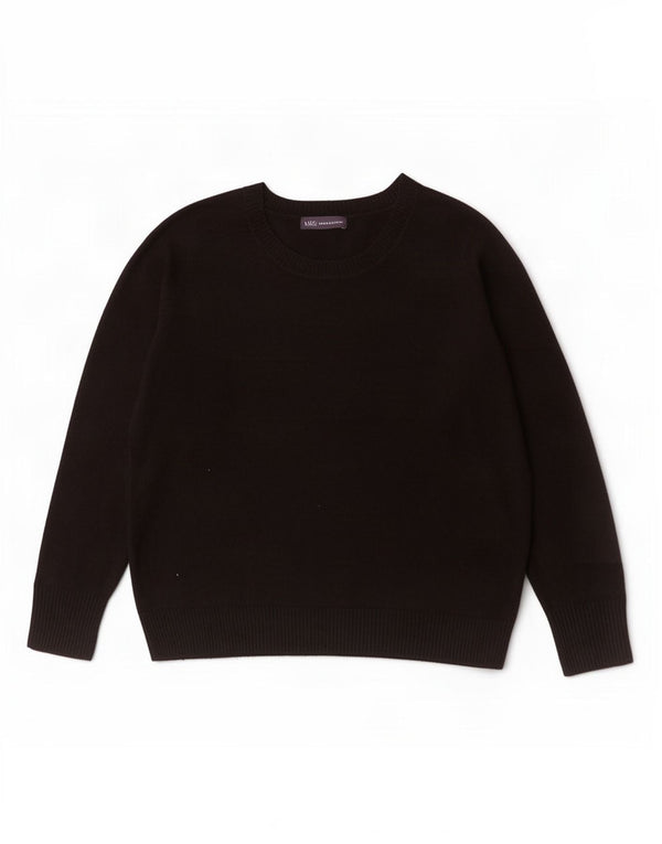 Suéter feminino Marks & Spencer com gola canoa UK 20 2XL acrílico preto