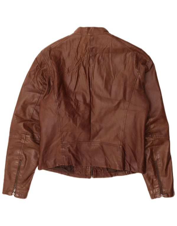 Jaqueta de couro masculina Conbipel IT 46 pequena couro marrom