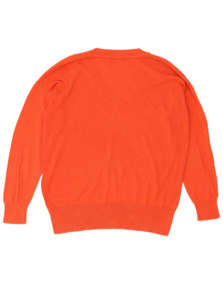 Suéter feminino Marks & Spencer com decote em V Reino Unido 14 médio vermelho